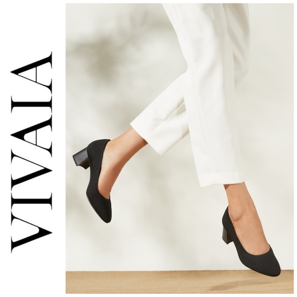 Vivaia Shoes - Vivaia Tamia Block Heels - Pressure Relief Insoles in Black